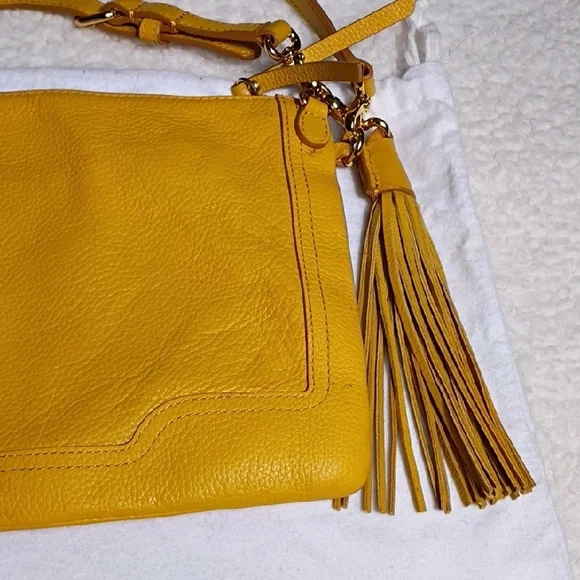 Banana Republic Mustard Leather Crossbody‎ Bag